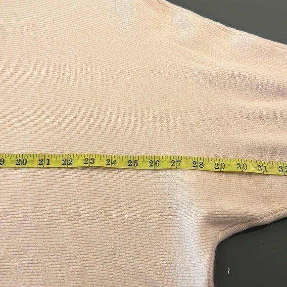 Banana Republic Pink Wool Alpaca Knit Cowl Neck Sweater Medium/ Large - Picture 7 of 8